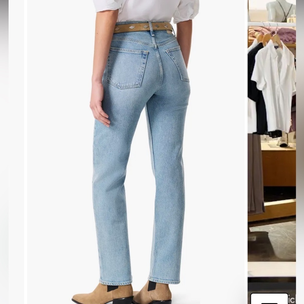 NWT Rag and Bone Harlow Straight Leg Jeans Delaney Light Blue 29 - Picture 3 of 7
